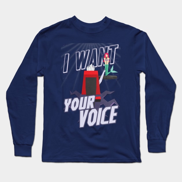 I Want Your Voice Long Sleeve T-Shirt by JavierMartinez